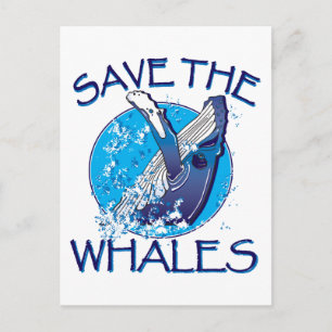 Postal Salven a las ballenas