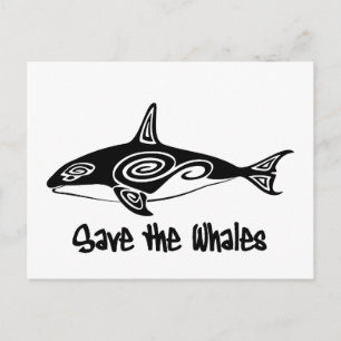 Postal Salven a las ballenas