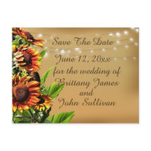 Salven el anuncio de fecha, girasoles