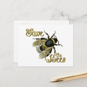 Postal Salven el Ilustracion de la época de las abejas
