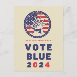 Postal Salven el voto democrático azul elecciones 2024