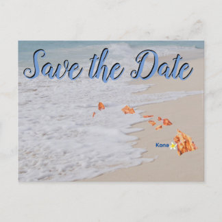 Postal Salven la fecha Boda Kona Hawaii