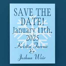 Postal Salven la fecha de los esquiadores de copos de nie