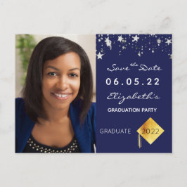 Postal Salven la fiesta de graduación de la foto de la fe