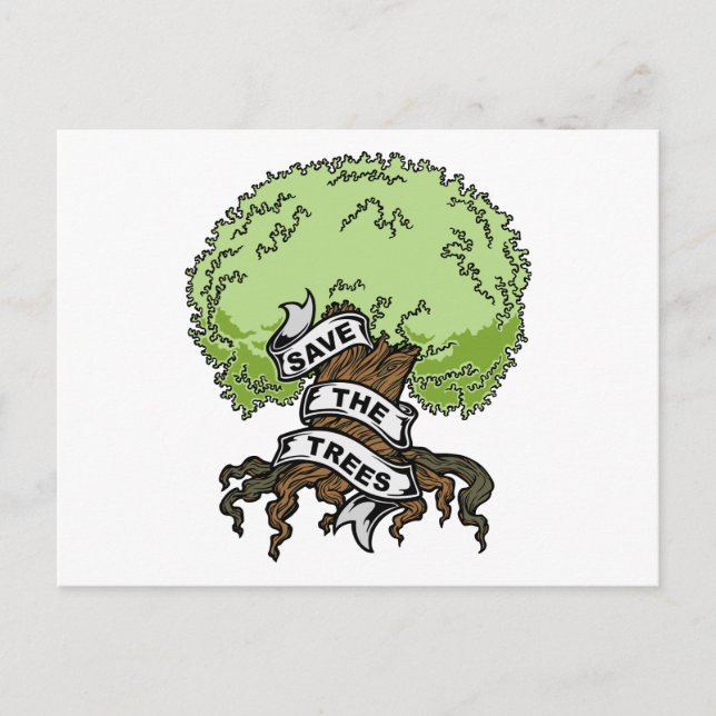 Postal Salven Los Árboles (Anverso)