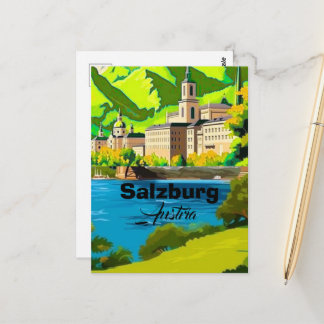 Postal Salzburg Austria Travel Postcard Art, Austria Trav