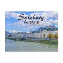 Salzburg con el castillo en Austria