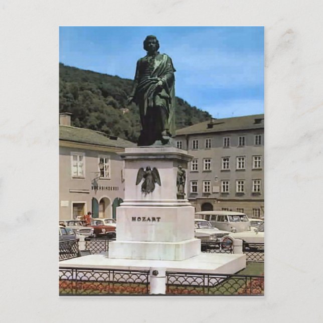 Postal Salzburg, monumento de Mozart (Anverso)