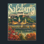 Postal Salzburg Vintage<br><div class="desc">Sumérjase en la belleza intemporal de Salzburgo con nuestro anuncio de viaje. Esta fascinante pieza muestra la armoniosa mezcla de arquitectura barroca, paisajes alpinos y el rico legado cultural de Mozart. Pasee por las encantadoras calles, explore los lugares de interés histórico y respire el fresco aire de la montaña. Salzburgo...</div>