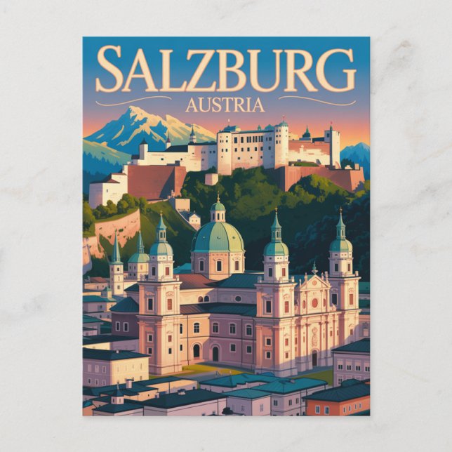 Postal Salzburgo Austria (Anverso)