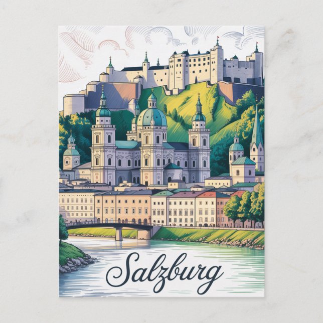 Postal Salzburgo Austria (Anverso)