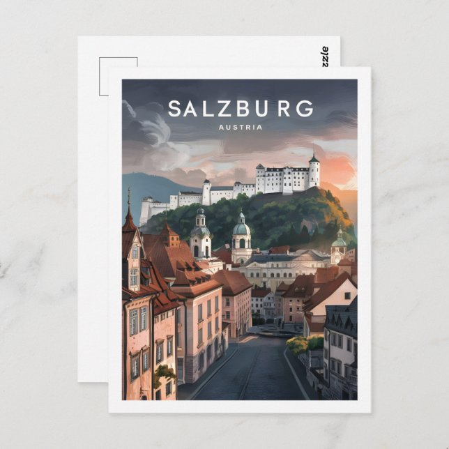 Postal Salzburgo Austria Famoso Travel Place (Anverso / Reverso)