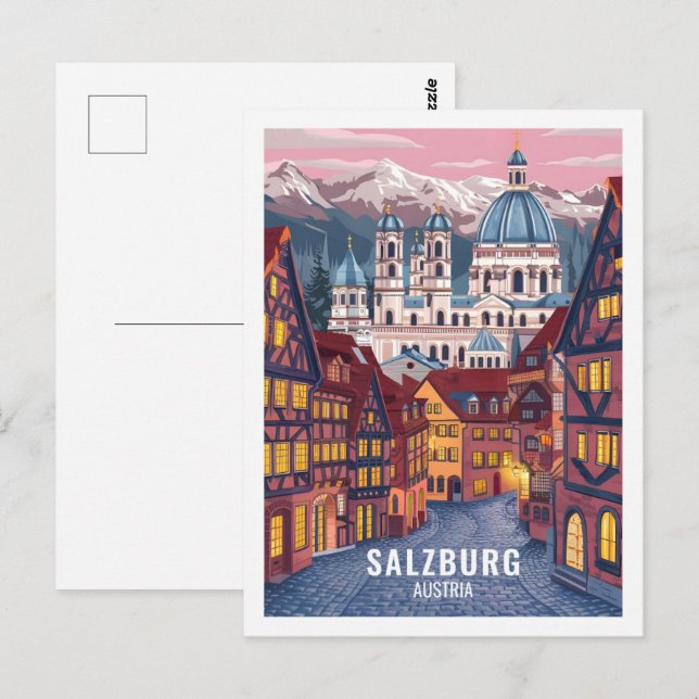 Postal Salzburgo Austria Famoso Travel Place (Anverso / Reverso)