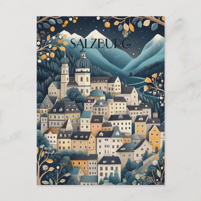 Postal Salzburgo Austria Travel (Anverso)