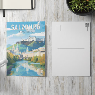 Postal Salzburgo Austria Viaje Arte Vintage