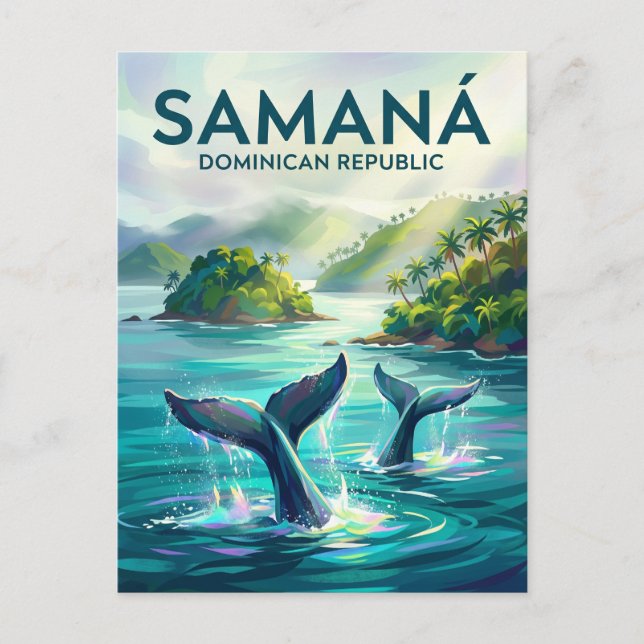 Postal Samaná República Dominicana (Anverso)