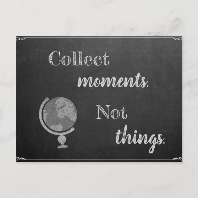 Postal Sammeln Momente, nicht Dinge (Anverso)