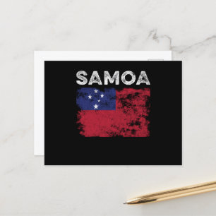 Postal Samoa Flag Distressed - Samoan Flag
