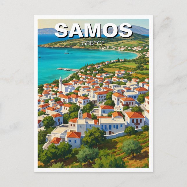 Postal Samos Greece Travel (Anverso)