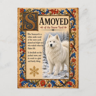 Postal Samoyed, Arte de Bestiario Medieval