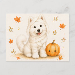 Postal Samoyed Momia Halloween