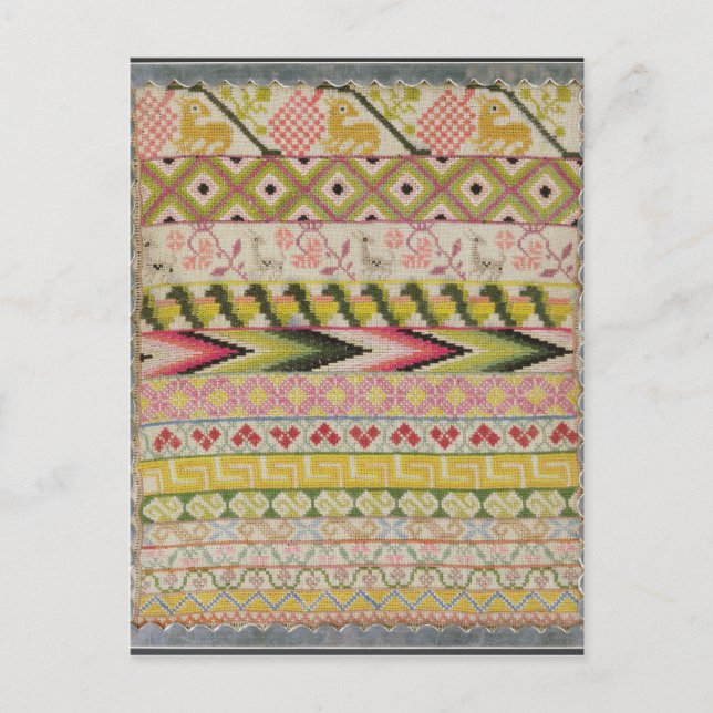 Postal Sampler de bordado (Anverso)