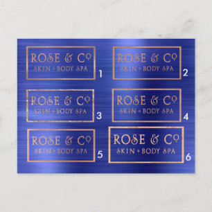 Postal Samples Rosa de oro Cobalt Blue Emerald
