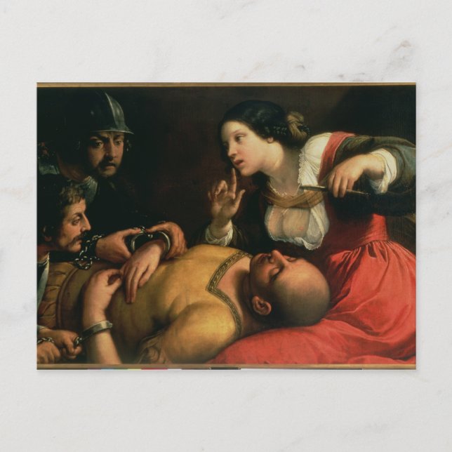 Postal Samson y Delilah (Anverso)