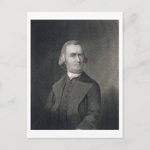 Postal Samuel Adams, grabado por G.F. Storm (fl.c.1834) a