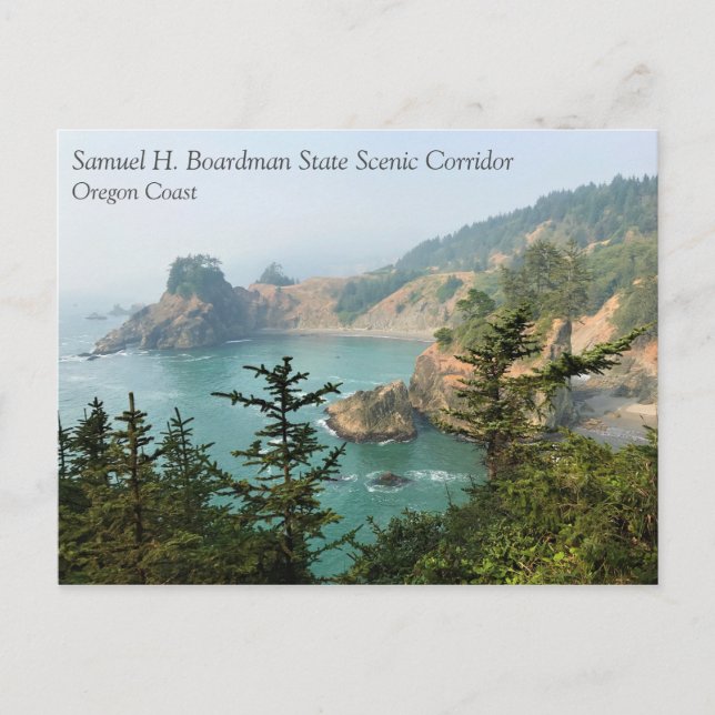 Postal Samuel H. Boardman, Costa de Oregón (Anverso)