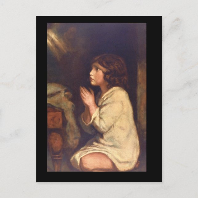 Postal Samuel infantil en retratos de oración (Anverso)