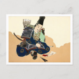 Postal Samurai de Momoyogusa-Flowers de kamisaka Sekka