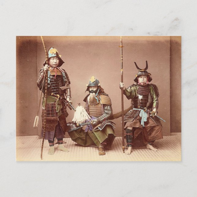 Postal Samurai en Armor (Anverso)