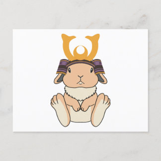 Postal Samurai Holland Lop Rabbit Warrior Orange