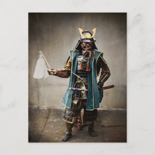 Postal Samurai japonés en la Armada del Comandante