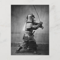 Samurai vintage con espada y daga