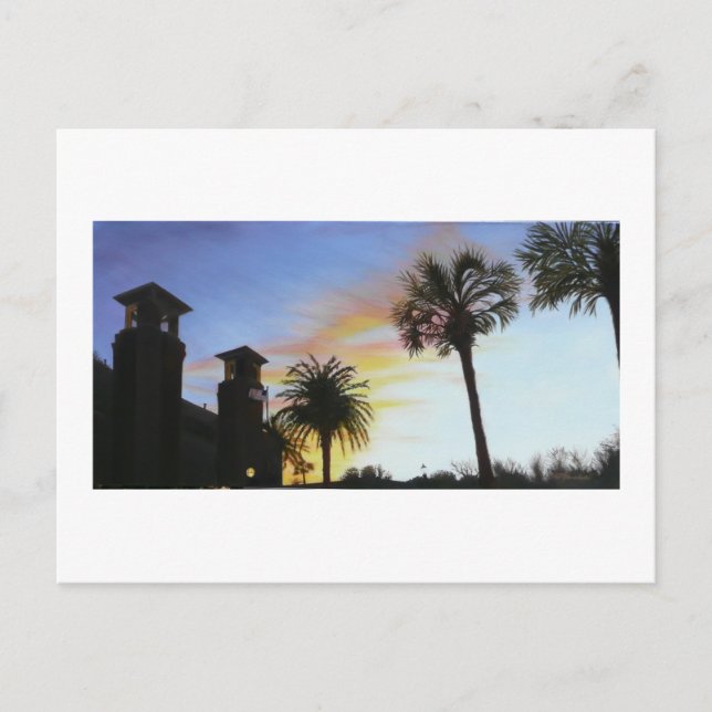 Postal San Agustín al atardecer (Anverso)