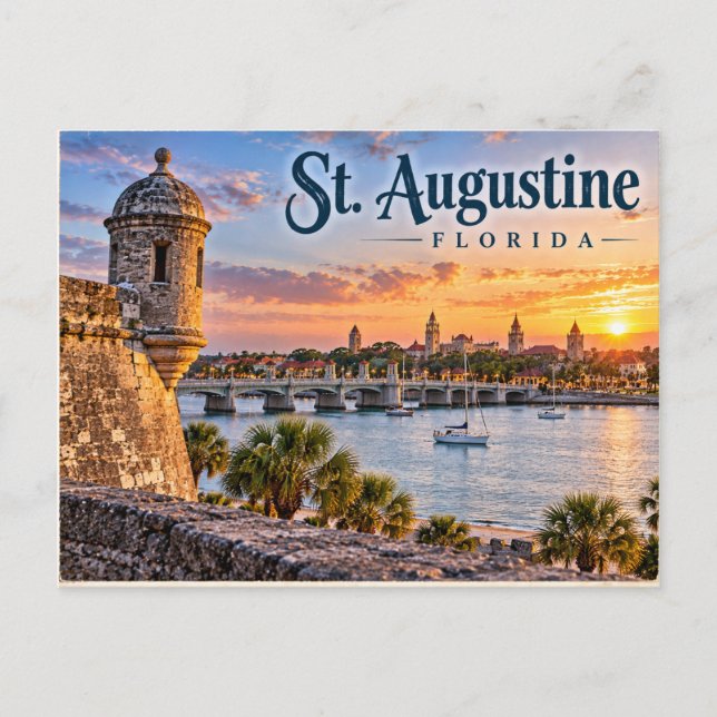Postal San Agustín Florida (Anverso)