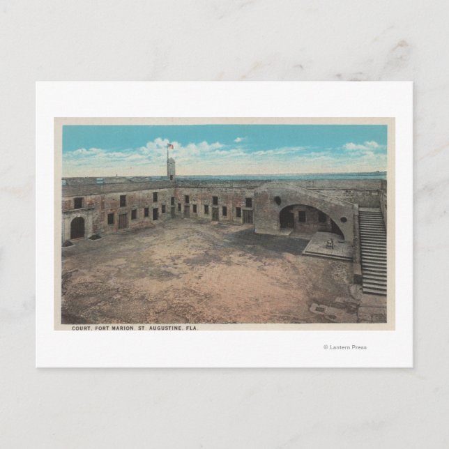Postal San Agustín, Florida - Ojo de Pájaro de Ft. Mario (Anverso)
