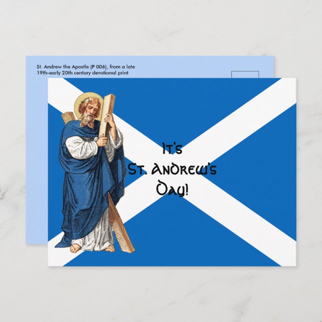 Postal San Andrés el Apóstol y la bandera de Escocia (Anverso / Reverso)