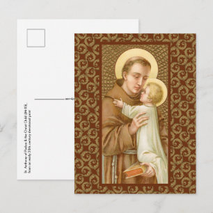 Postal San Antonio de Padua y el Niño Jesús (JM 05)