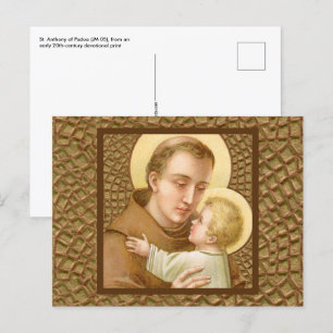 Postal San Antonio de Padua y el Niño Jesús (JM 05)