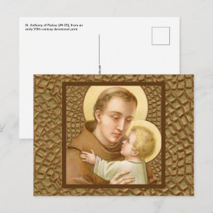 Postal San Antonio de Padua y el Niño Jesús (JM 05)