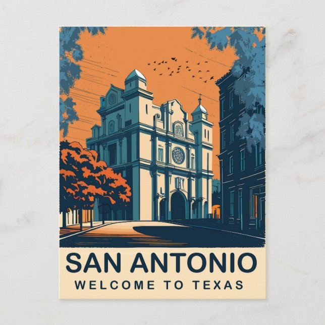 Postal San Antonio, Texas, Viajes (Anverso)