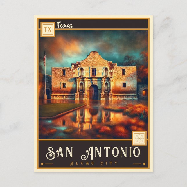 Postal San Antonio, Texas | Vintage (Anverso)