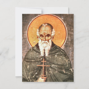 Postal San Athanasius el ícono ortodoxo atonita