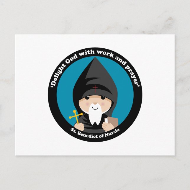 Postal San Benedicto de Nursia (Anverso)