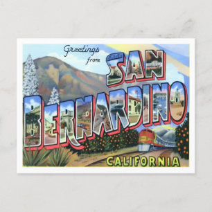 Postal San Bernardino, California Vintage Big Letters