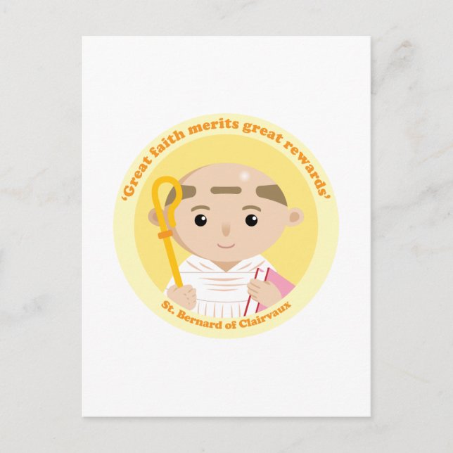 Postal San Bernardo de Clairvaux (Anverso)
