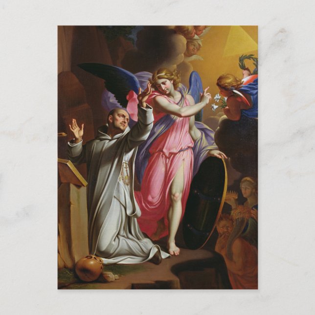 Postal San Bruno en la oración, 1671 (Anverso)